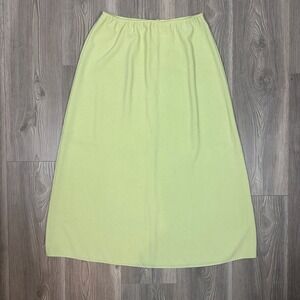 Pastel Green Midi Skirt with Elastic Waist and Zipper‎ Back Closure - SIZE 12P